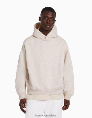 Bershka muži boxy-fit mikina s kapucňou sivá oblečenie B86RXX2968 Bershka Slovakia