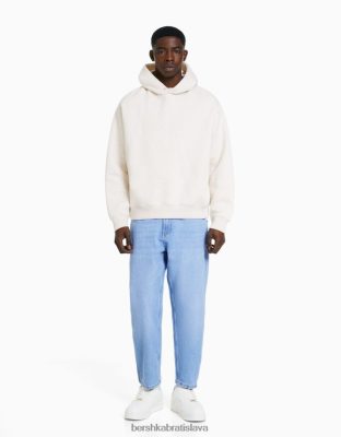 Bershka muži džínsy voľného strihu svetlo modrá oblečenie B86RXX3162 Bershka Nohavice