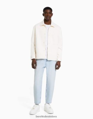 Bershka muži džínsy voľného strihu svetlo modrá oblečenie B86RXX3163 Bershka Slovakia