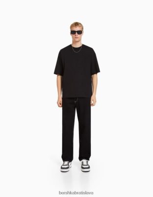 Bershka muži široké džínsy z 90. rokov čierna oblečenie B86RXX3132 Bershka Nohavice