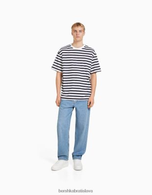 Bershka muži široké džínsy z 90. rokov svetlo modrá oblečenie B86RXX3133 Bershka Slovakia