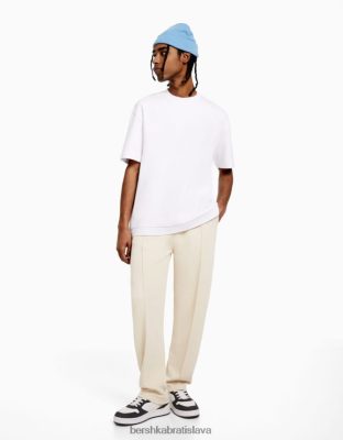 Bershka muži široké nohavice béžová oblečenie B86RXX3412 Bershka Slovakia