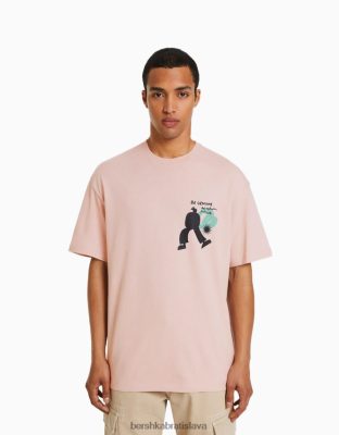 Bershka muži jednoduché tričko s krátkym rukávom s potlačou iné oblečenie B86RXX2816 Bershka Rifle