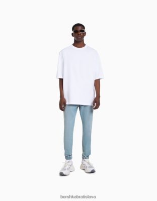 Bershka muži jogger džínsy svetlo modrá oblečenie B86RXX3177 Bershka Nohavice