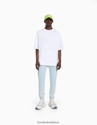 Bershka muži jogger džínsy svetlo modrá oblečenie B86RXX3179 Bershka Rifle