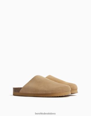 Bershka muži kožené dreváky piesku obuv B86RXX3543 Bershka Nohavice