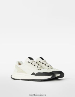 Bershka muži kombinované látkové tenisky biela obuv B86RXX3514 Bershka Slovakia
