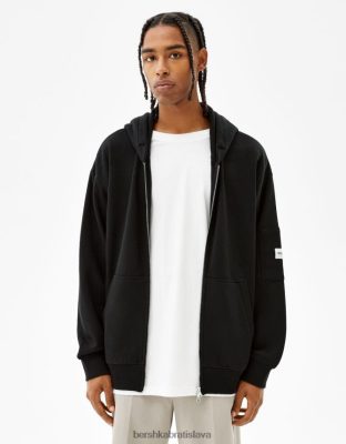 Bershka muži mikina na zips čierna oblečenie B86RXX2992 Bershka Slovakia