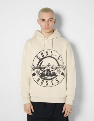 Bershka muži mikina s kapucňou guns n' roses ťava oblečenie B86RXX2988 Bershka Nohavice