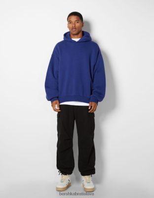 Bershka muži nákladné padákové džínsy čierna oblečenie B86RXX3203 Bershka Rifle