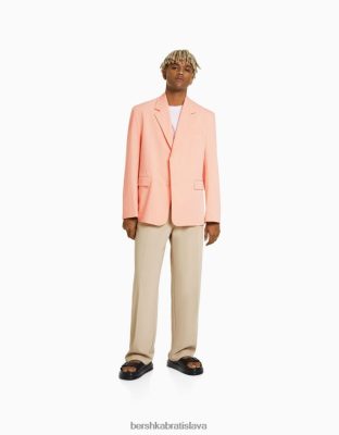 Bershka muži nohavice širokého strihu v jogger štýle piesku oblečenie B86RXX3023 Bershka Rifle