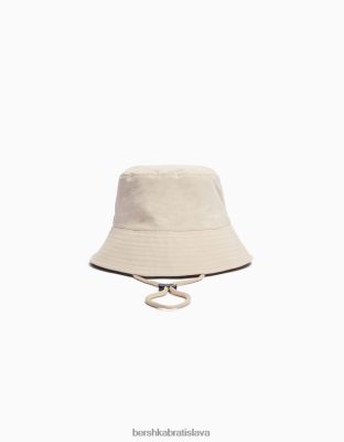 Bershka muži nylonová čiapka do dažďa s popruhmi biela príslušenstvo B86RXX3611 Bershka Rifle