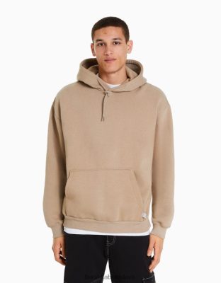 Bershka muži oversize mikina s kapucňou ťava oblečenie B86RXX2959 Bershka Slovakia