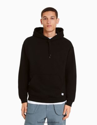 Bershka muži oversize mikina s kapucňou čierna oblečenie B86RXX2952 Bershka Nohavice