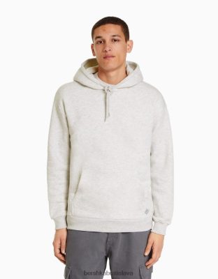 Bershka muži oversize mikina s kapucňou sivá oblečenie B86RXX2957 Bershka Rifle