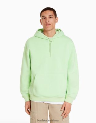 Bershka muži oversize mikina s kapucňou zelená oblečenie B86RXX2954 Bershka Rifle