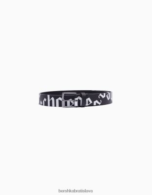 Bershka muži pás s potlačou čierna príslušenstvo B86RXX3641 Bershka Rifle