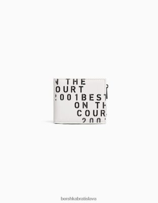 Bershka muži peňaženka s nápisom biela príslušenstvo B86RXX3605 Bershka Rifle