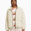 Bershka muži pufer bunda off white oblečenie B86RXX3068 Bershka Rifle