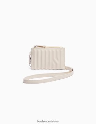 Bershka muži puzdro na karty z umelej kože s remienkom krém príslušenstvo B86RXX3609 Bershka Nohavice