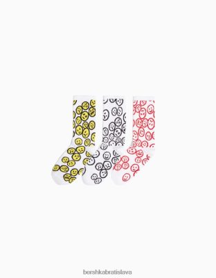 Bershka muži sada 3 kusov ponožiek s potlačou biela príslušenstvo B86RXX3422 Bershka Rifle