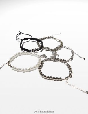 Bershka muži sada 5 krížových náramkov čierna príslušenstvo B86RXX3658 Bershka Slovakia
