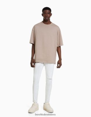 Bershka muži super úzke džínsy biela oblečenie B86RXX3154 Bershka Slovakia