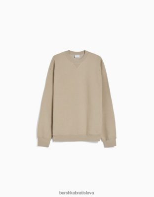 Bershka muži sveter s výstrihom ťava oblečenie B86RXX2950 Bershka Slovakia