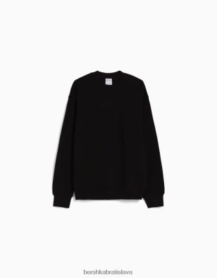 Bershka muži sveter s výstrihom čierna oblečenie B86RXX2949 Bershka Nohavice