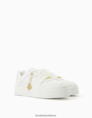 Bershka muži tenisky s príveskom na kľúče biela obuv B86RXX3474 Bershka Nohavice