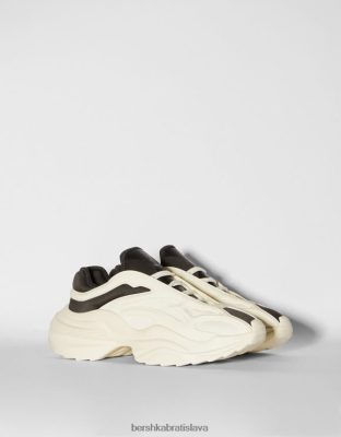 Bershka muži tenisky s technickými kúskami biela obuv B86RXX3512 Bershka Rifle