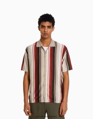 Bershka muži tričko s krátkym rukávom s potlačou so zvislými pruhmi iné oblečenie B86RXX2928 Bershka Nohavice