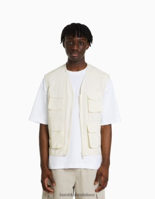 Bershka muži viacvrecková vesta žltá oblečenie B86RXX3038 Bershka Rifle