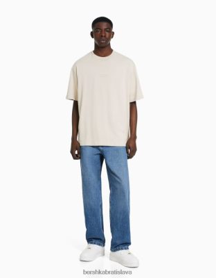 Bershka muži voľné džínsy modrá oblečenie B86RXX3110 Bershka Rifle