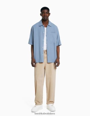 Bershka muži vrecovité carpenter džínsy ťava oblečenie B86RXX3176 Bershka Rifle