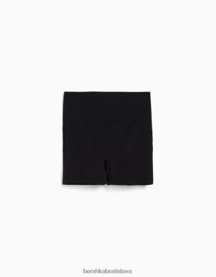 Bershka unisex bezšvové push up legín šortky čierna oblečenie B86RXX4011 Bershka Nohavice
