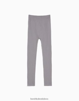 Bershka unisex bezšvové rebrované legíny sivá oblečenie B86RXX3905 Bershka Rifle