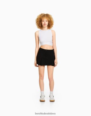 Bershka unisex cargo skort na mieru s vreckami čierna oblečenie B86RXX4038 Bershka Nohavice