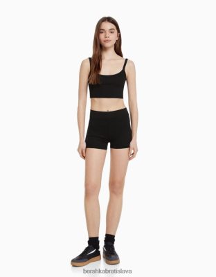 Bershka unisex culotte šortky čierna oblečenie B86RXX3883 Bershka Slovakia