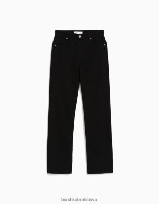 Bershka unisex džínsy rovného strihu čierna oblečenie B86RXX3946 Bershka Slovakia
