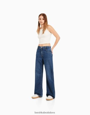 Bershka unisex široké džínsy z 90. rokov modrá oblečenie B86RXX3979 Bershka Slovakia