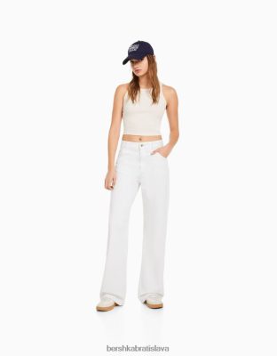 Bershka unisex široké džínsy z 90. rokov off white oblečenie B86RXX3977 Bershka Rifle