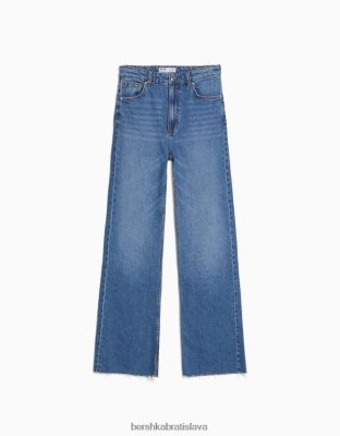 Bershka unisex komfortné džínsy s bočným rozparkom modrá oblečenie B86RXX3994 Bershka Slovakia