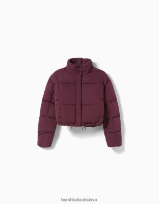 Bershka unisex krátka nafukovacia bunda granát oblečenie B86RXX4164 Bershka Nohavice