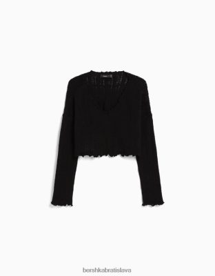Bershka unisex rustikálny sveter čierna oblečenie B86RXX4144 Bershka Slovakia