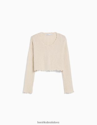 Bershka unisex rustikálny sveter krém oblečenie B86RXX4143 Bershka Nohavice