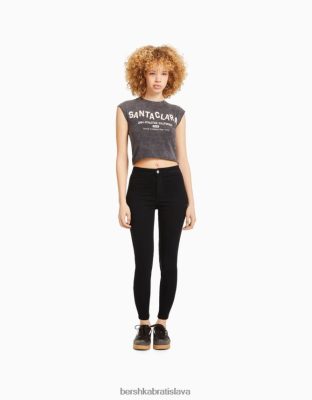 Bershka unisex super vysoké džínsové legíny čierna oblečenie B86RXX3936 Bershka Nohavice